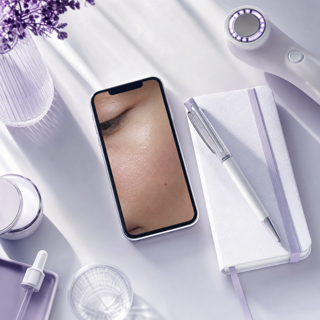 Mikrodermabrasion Fortschritt dokumentieren — Vorher-Nachher Foto Tipp mit Smartphone